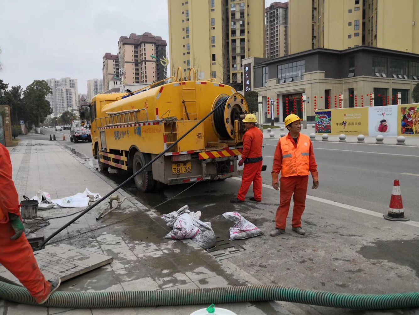 万江街道排污管道清淤-管道清洗
