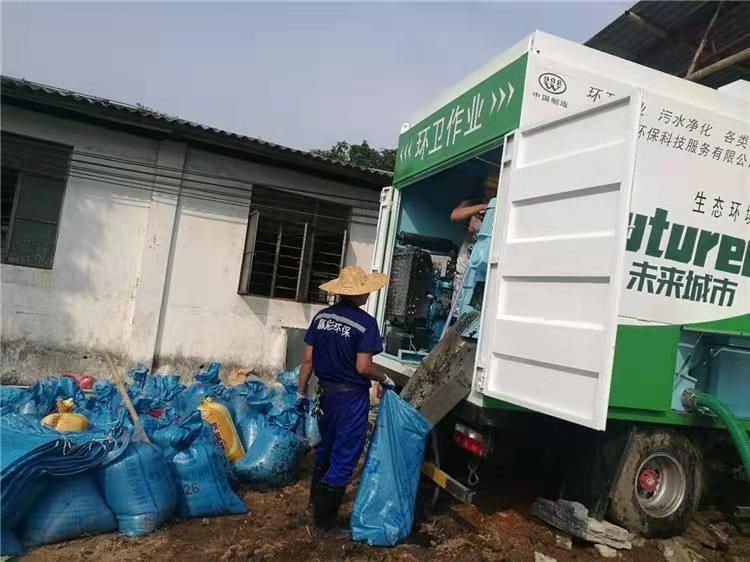 万江街道工业污泥压干处理